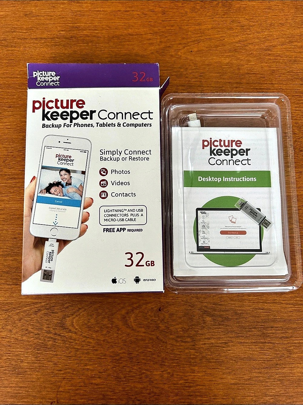 Picture Keeper Connect 32GB USB Photo Backup Device NWT